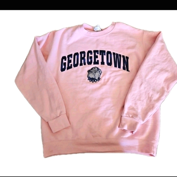 Champion Womens Pink Georgetown Hoyas Crew Neck Classic Collegiate  Sweatshirt M - Picture 6 of 13